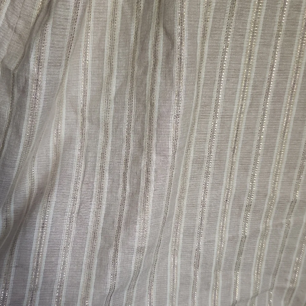 Jones New York 100% Linen Striped Long Sleeved Button Down Top - Picture 10 of 10